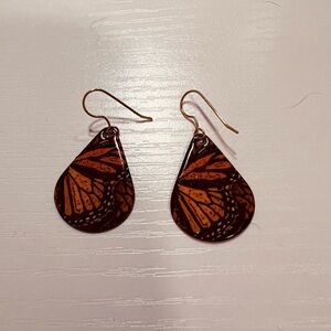 Butterfly Design Teardrop Earrings